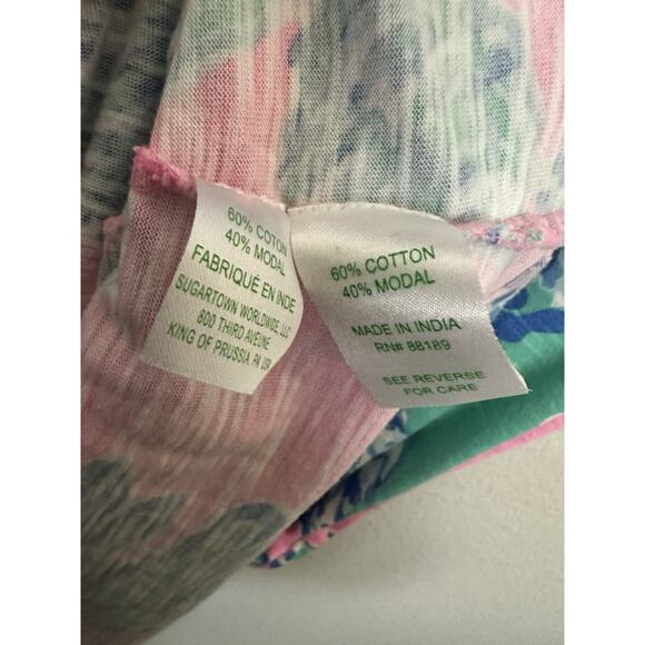 Lilly Pulitzer L Essie Barefoot Princess Seashell Pink Pout Dress button V-Neck - Picture 6 of 6